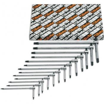 Beta Tools Juego de Llaves en Forma de T con 3 Terminaciones Torx 009510863-951Tx/S13-Caja 13 Llaves 951Tx
