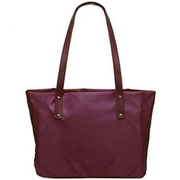 BMC Mujeres Nailon 5.1cm 1 Shopper Toter y Muñequera Bolso Clutch - Rojo Vino, Grande