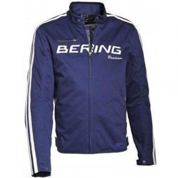 Bering - Moto - chaquetas cuero cabelludo cianógenos marina textil Talla:mediano