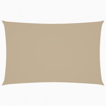Toldo de vela rectangular de tela oxford beige 2x4,5 m