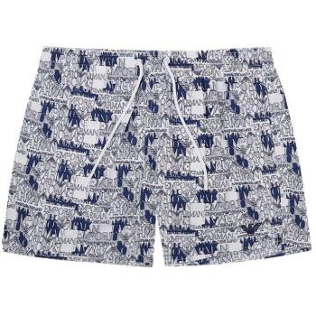 Emporio Armani Elegant White Swim Shorts for the Modern Man - IT46 | S, Beachwear, male, Multicolor, Size: S, Polyester