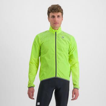 Chaqueta Sportful Reflex Amarillo Fluor Gris para Hombre - Cortavientos Fino - Talla 3XL