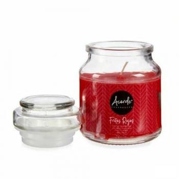 Vela Perfumada de Frutos Rojos - 7 x 10 x 7 cm (12 Unidades)