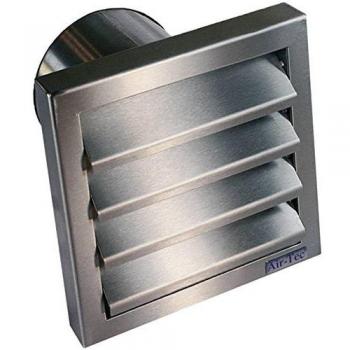 Rejilla de Ventilación Wallair N31846 con Aletta Antirretorno Acero Inoxidable 12.5 cm