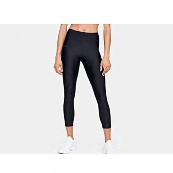 Under Armour UA HG Armour Shine Perforation Ankle Crop Pantalones Deportivos Para Mujer, Mallas Deportivas Mujer Negro MD