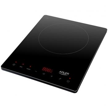 Placa de Inducción Adler AD 6513 de Alta Potencia con Encimera de 29 cm y 1 Zona de Cocción