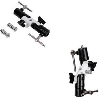 Goliton® En forma de U Tipo Swivel Flash Bracket para Umbrella Holder para luces Adaptador Canon 580EXII/580EX/550EX/540EZ/430EXII/430EX/420EZ/380EX , Nikon SB900/SB800/SB700/SB600/SB80DX/SB28/SB26/SB24 , Pentax 540FGZ / 500FGZ/360FGZ , Olympus F50R/F50/