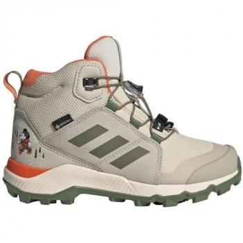Botas de montaña adidas Terrex Disney Mid GORE-TEX Hiking para niño, color wonder beige/olive strata/impact orange, talla 36-37 EU