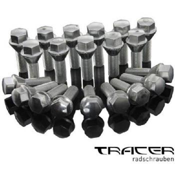 TRACER 20 Pernos de rueda Pernos de rueda M12 x 1.25 28mm Cintura cónica 60° compatible con FIAT