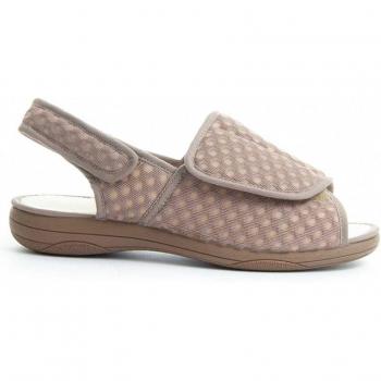 Zapatillas de casa para mujer Northome Velcromedical en color beige