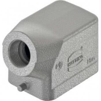 Harting HAN 6B-GS-M20 Industrial Connector Plug Case with M20 Entry, Metal, Grey
