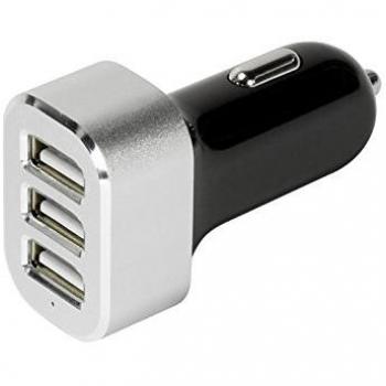 Cargador USB para Auto LogiLink PA0082, 3 Puertos, 5.1 A, 25.5 W, Adaptador Universal de Corriente 12-24 V DC