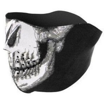 Playwell Bikers Neopreno Moto Media Máscara Calavera Balaclava Reversible