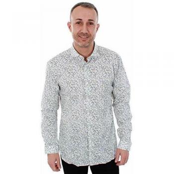 Camisa Jack&Jones Hombre S Blanco 12151294 JPRNOHR AOP Shirt LS EXP White Slim FIT