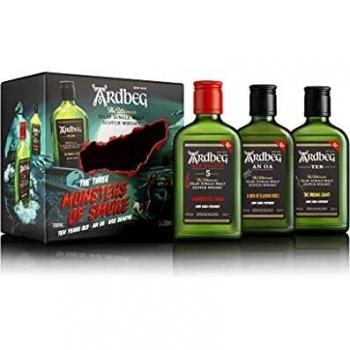 Ardbeg Monsters of Smoke Limited Edition Whisky Set, 46.67% ABV, 3 x 200ml Bottles