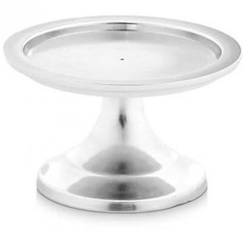 Candelabro Plateado de Aluminio 10 x 6 x 10 cm (12 Unidades)
