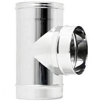 Tubo en T 90° mmf Acero Inoxidable AISI 304 15 cm