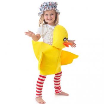 Disfraz de Patito amarillo con tirantes para niños