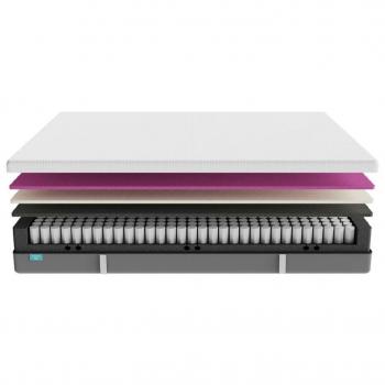 Colchón Viscoelástico y Enfundable Flow Hybrid + 90x190 con Muelles Ensacados SpringCore, Altura 25 cm, Firmeza Alta y Tecnologías SeparateMuv, MorphoAdapt, Fresh & EasyClean - Cecotec