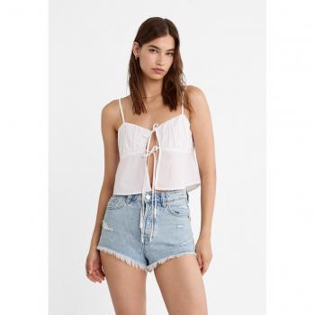 Stradivarius Denim micro shorts Blue denim