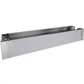 Rittal VX Stainless Steel Base Corner Piece with Front and Rear Covers, 1200x200mm, Server Rack Accessory, Gray