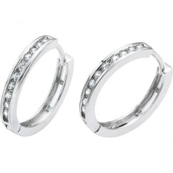 Pendientes Time Road JS00084 de Plata para Mujer Basics con Acabado de Brillo