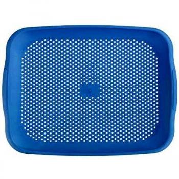 WENKO Colador de fregadero «Shari», colador y tabla de cortar para el fregadero, para un trabajo limpio e higiénico, de uso múltiple, apto para el lavavajillas, en 36,5 x 3 x 27 cm de PP en color azul