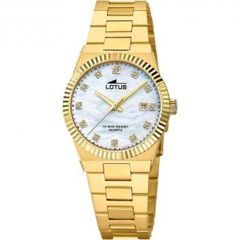 Reloj Lotus Freedom 18840/1 para Mujer, Esfera Beige, Caja y Correa de Acero Dorado