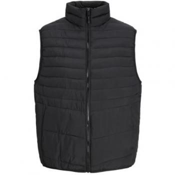 Jack & Jones Packable Puffer Vest with Stand Collar for Men - Black - M