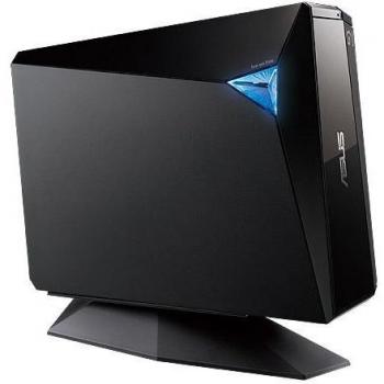ASUS BW-12D1S-U - Grabadora de BLU-Ray Externa 12X, USB 3.0, Diseño de Stand, Compatible con Mac, M-Disc, Cifrado de Disco, Almacenamiento Web