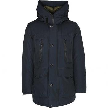 Woolrich Men's Winter Jacket, XL, Midnight Blue Long-Sleeve Hooded Coat