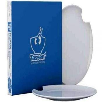 Fiftyeight – t017301 Platos de Postre con picada, 2 Unidades, 20 cm, Color Blanco
