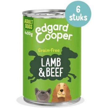 Edgard & Cooper Adult Grain Free Cordero Y Ternera Perro Latas 6 X 400 Gr