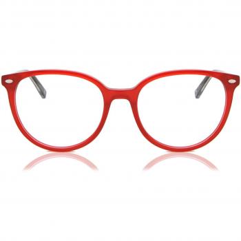 Oval Full Rim Plastic Kids' Prescription Glasses Online Red Size 51 - Blue Light Block Available - SmartBuy Kids