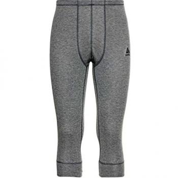 Odlo Men's Active Warm Eco 3/4 Base Layer Tights - Steel Grey Melange - Size S
