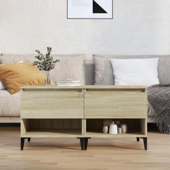 Mesas auxiliares 2 piezas Sonoma Roble 50x46x50 cm Madera multicapa Marrón