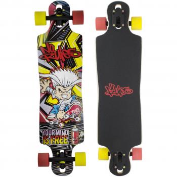 Authentic Sports & Toys GmbH Longboard Compact Abec 7, No Rules, unisex, One Eye Jack, carbón, talla única