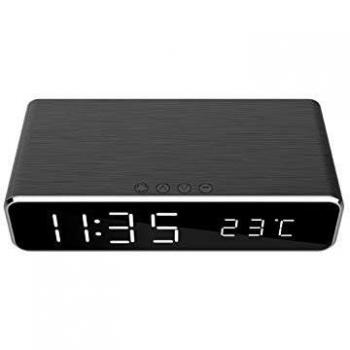 Cargador portátil con alarma, reloj y función de despertador digital
