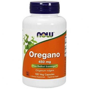 NOW Foods Oregano 450mg Vegetarian Capsules - 100 Count