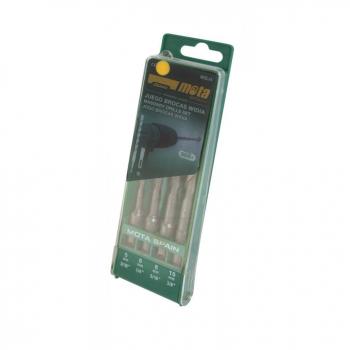 Juego de 4 brocas de carburo de tungsteno SDS Mota con medidas 5mm, 6mm, 8mm y 10mm