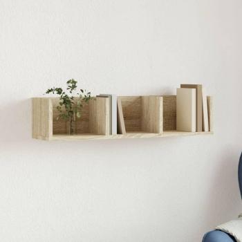 Mueble de pared de roble Sonoma 75x18x16,5 cm madera multicapa vidaXL Mueble de pared madera de ingeniería roble Sonoma 75x18x16,5 cm