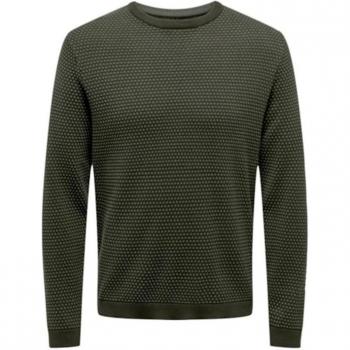 Jersey Only & Sons Tapa Reg 12 Struccrew Rosin Hombre Verde 22027602