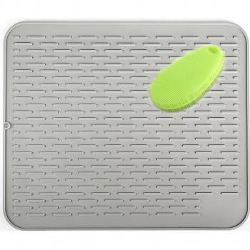 Alfombrilla Escurreplatos de Silicona Mat con un cepillo de múltiples funciones