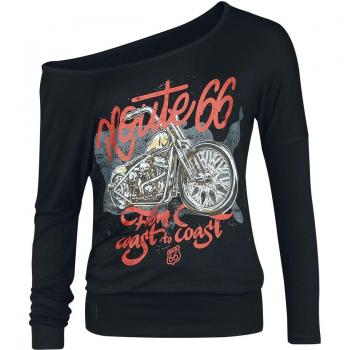 Camiseta Manga Larga Rock Rebel X Route 66 - S a XXL - para Mujer - Negro