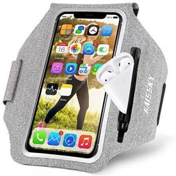 Brazalete Deportivo para Corre con Airpods Holder,HAISSKY Brazalete Móvil Deportivo para iPhone 11 Pro MAX/iPhone 11 Pro/iPhone XS MAX/iPhone XR/ 8 Plus/8 Galaxy S9/S8 Plus,Huawei P20 hasta 6.8