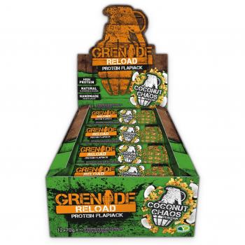 Grenade Reload Protein Flapjacks Coconut Chaos - 12 Barras
