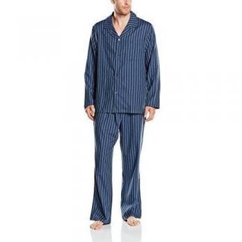 Seidensticker Seidensticker Pyjama lang-Pijama de dos piezas Hombre,  
 azul