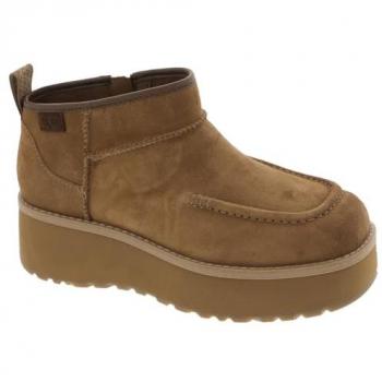 Botas UGG Cityfunc Ultra Mini Suede Marrón Claro para Mujer - Talla 41, con Cremallera y Diseño Casual