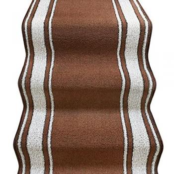 Alfombra Antideslizante para Escalera y Pasillo Estilo Clásico Marrón 67x180 cm