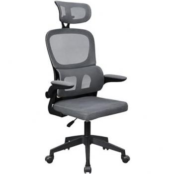 Silla Gaming Ergonómica MGC-Ergo Pro Gris con Soporte Lumbar Activo, Malla Transpirable y Altura Ajustable 120-130cm